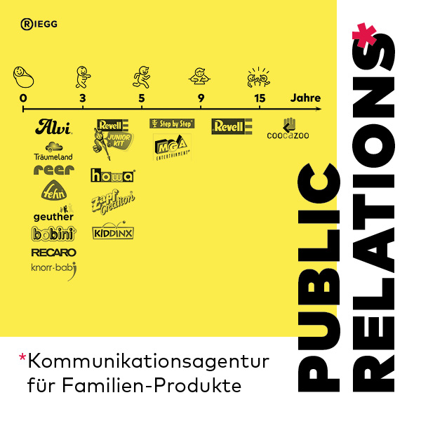 RIEGG Markenkommunikation Referenzen Unternehmen mit Familien-Produkten.